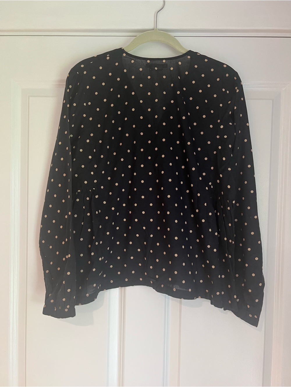 Isabel Marant Black Blouse with Cream Polka Dots - Picture 2 of 9